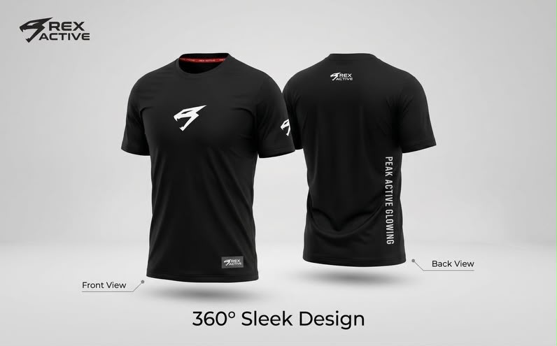 Front and back views of the Rex Active Peak Tee